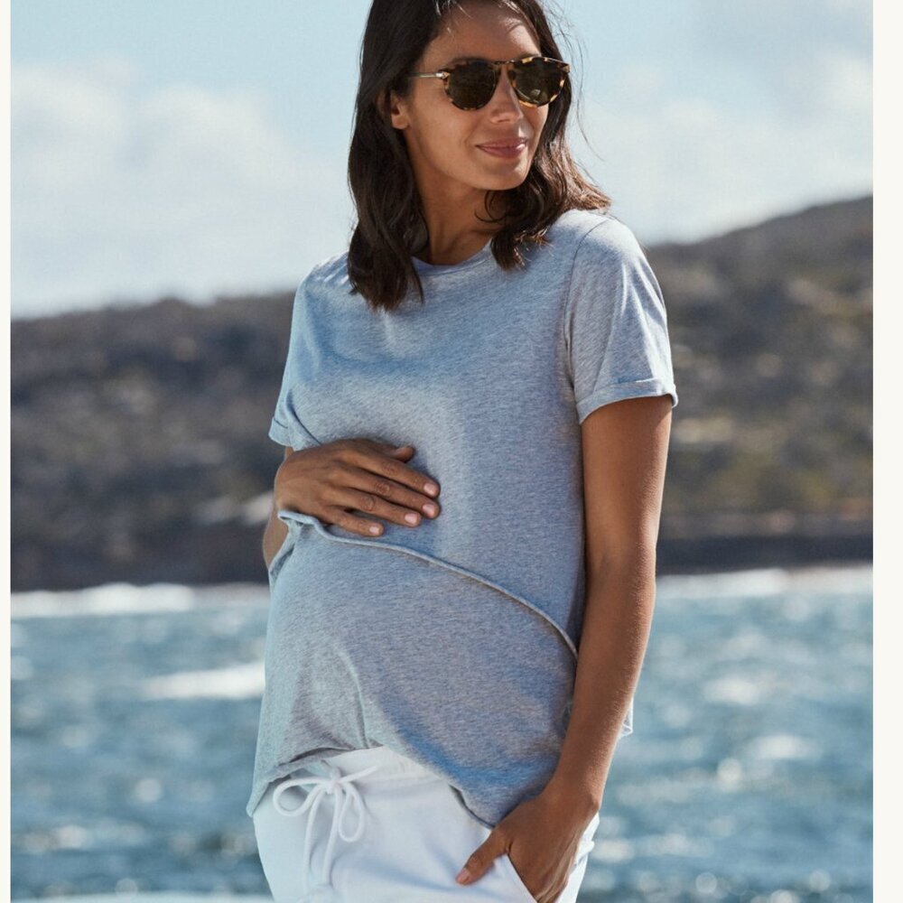 Legoe Heritage Maternity Nursing Tee t-shirt sage green 100% cotton size 4 / XL